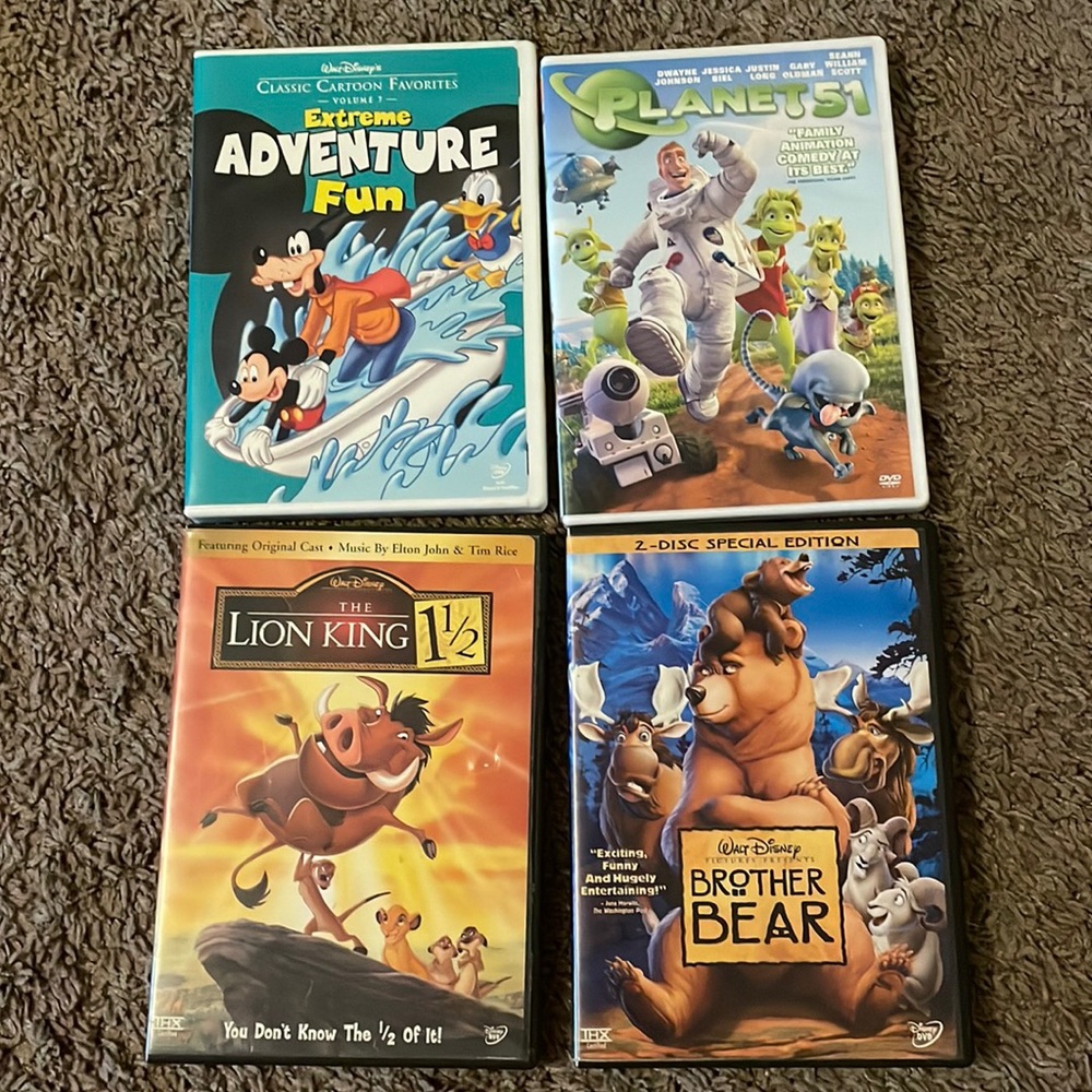Animated movie dvd bundle